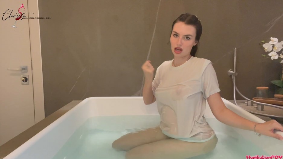 Princess Clarissa - Wet T-Shirt Porn - Become My Brainless Addicted Jerk Puppet -Handpicked Jerk-Off Instruction